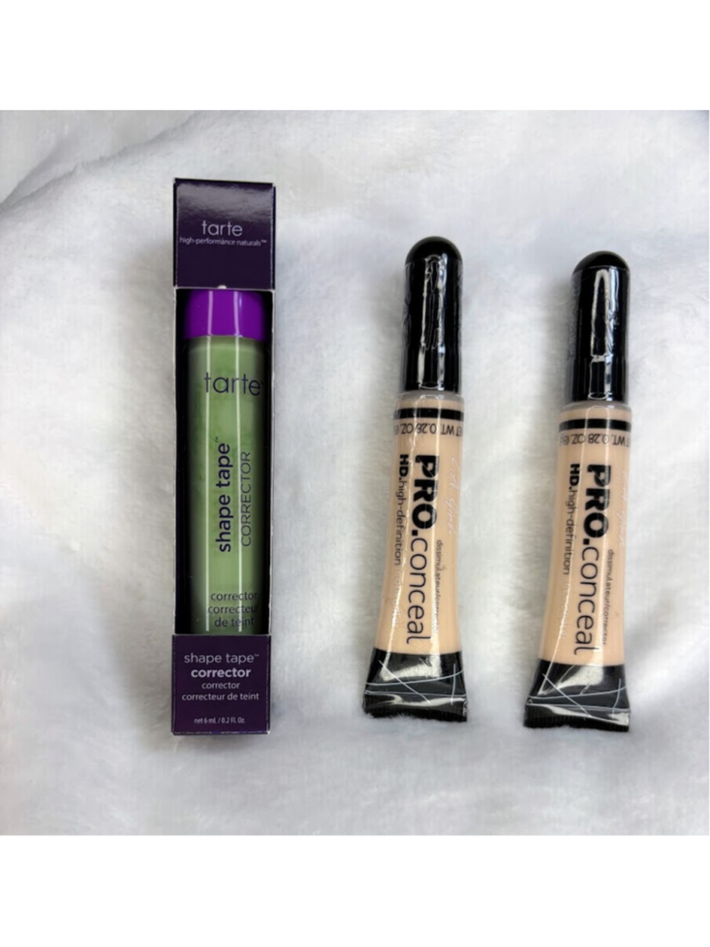 Tarte Shape Tape Green Corrector + 2 LA Girl PRO Conceal Fairest New